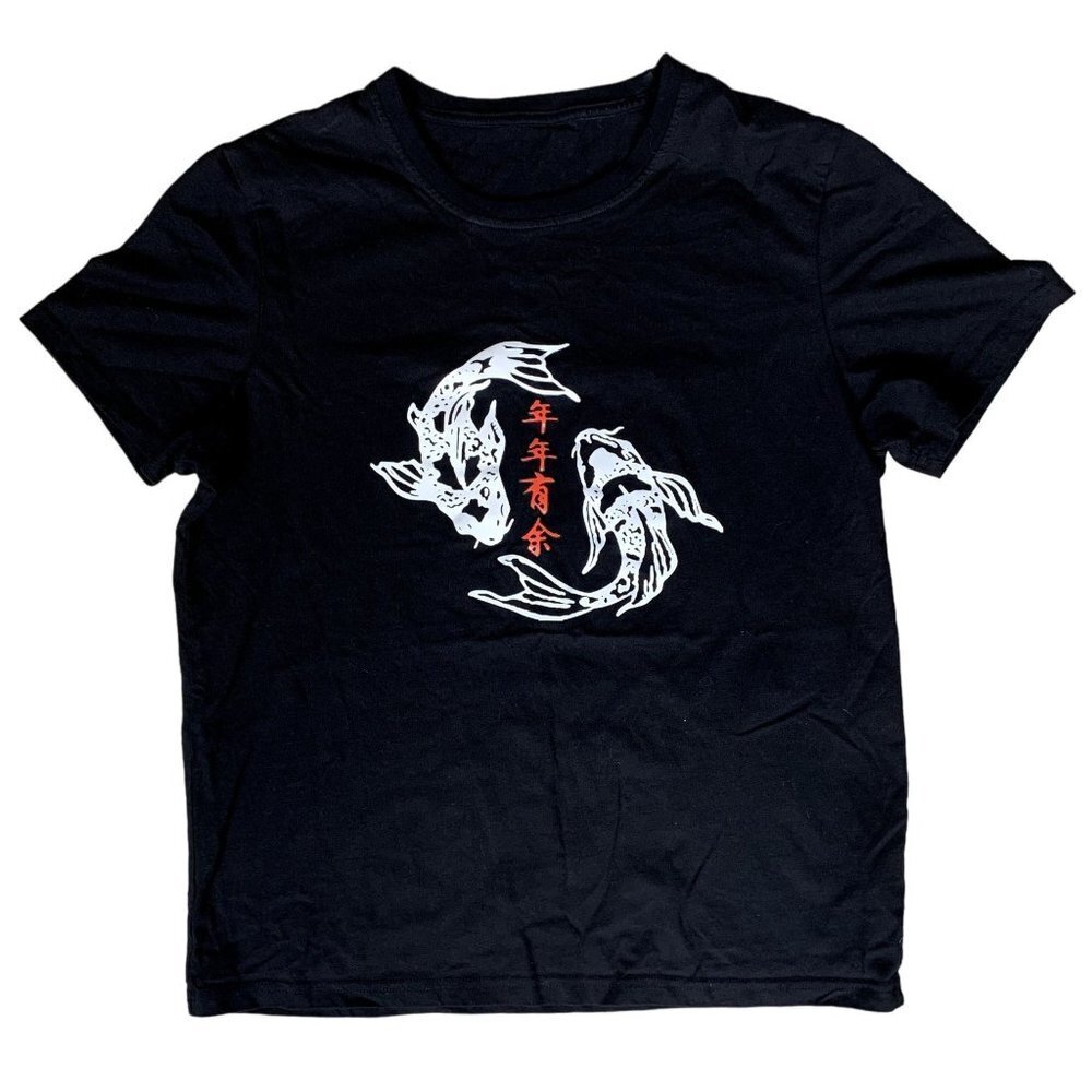 Shein Two Koi Fish T-Shirt Size Medium